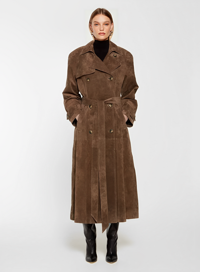 Bella | Suede Trenchcoat